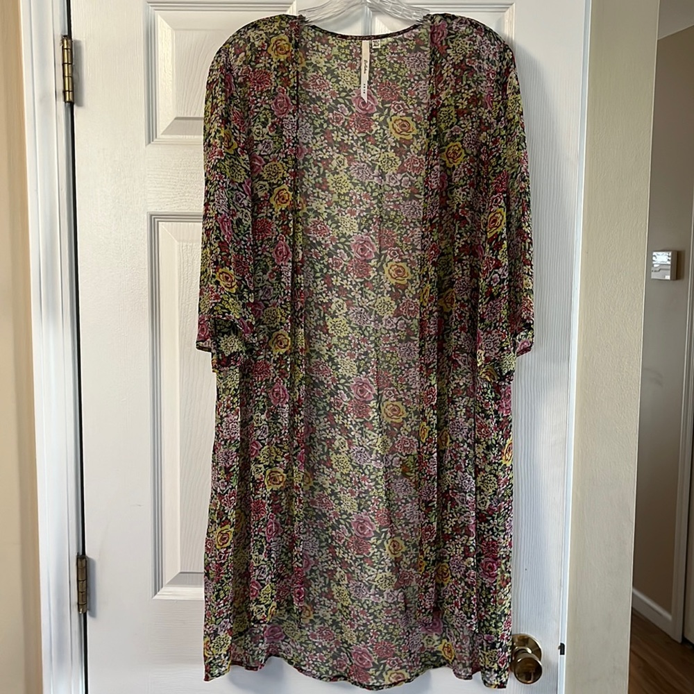 Sheer Floral Kimono